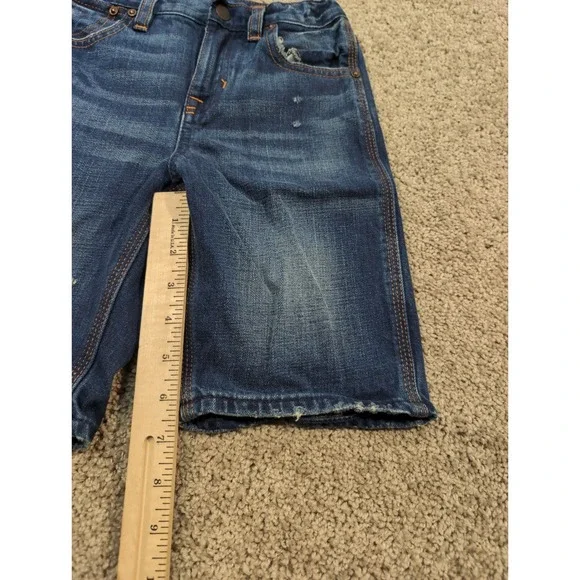 Polo Ralph Lauren Boys Denim Shorts Size 7 Blue Distressed Casual‎ - Picture 4 of 6